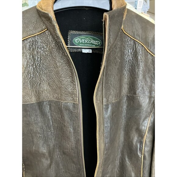 40 Overland Distressed Cafe Racer Biker Moto Brown - Picture 9 of 10